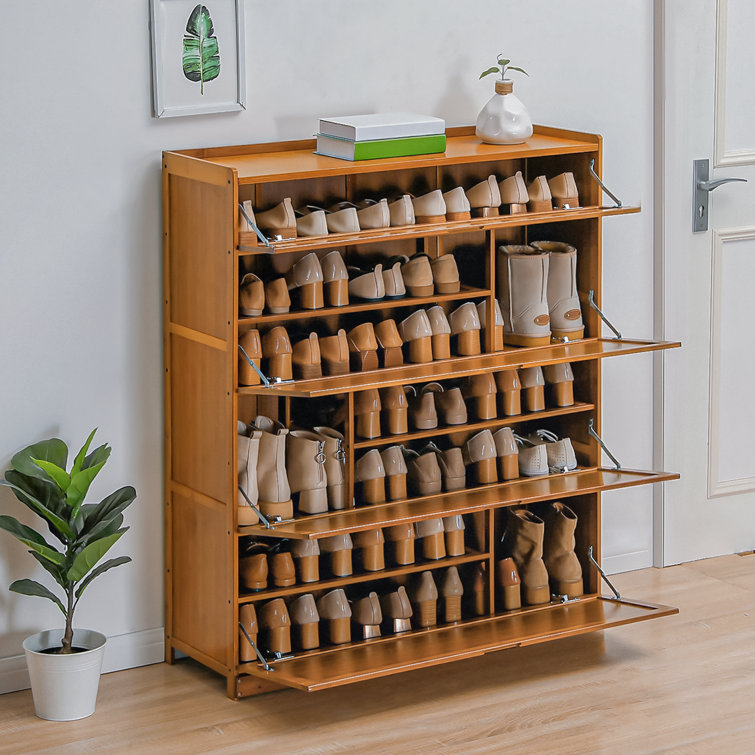 7 tier 2024 wooden shoe rack